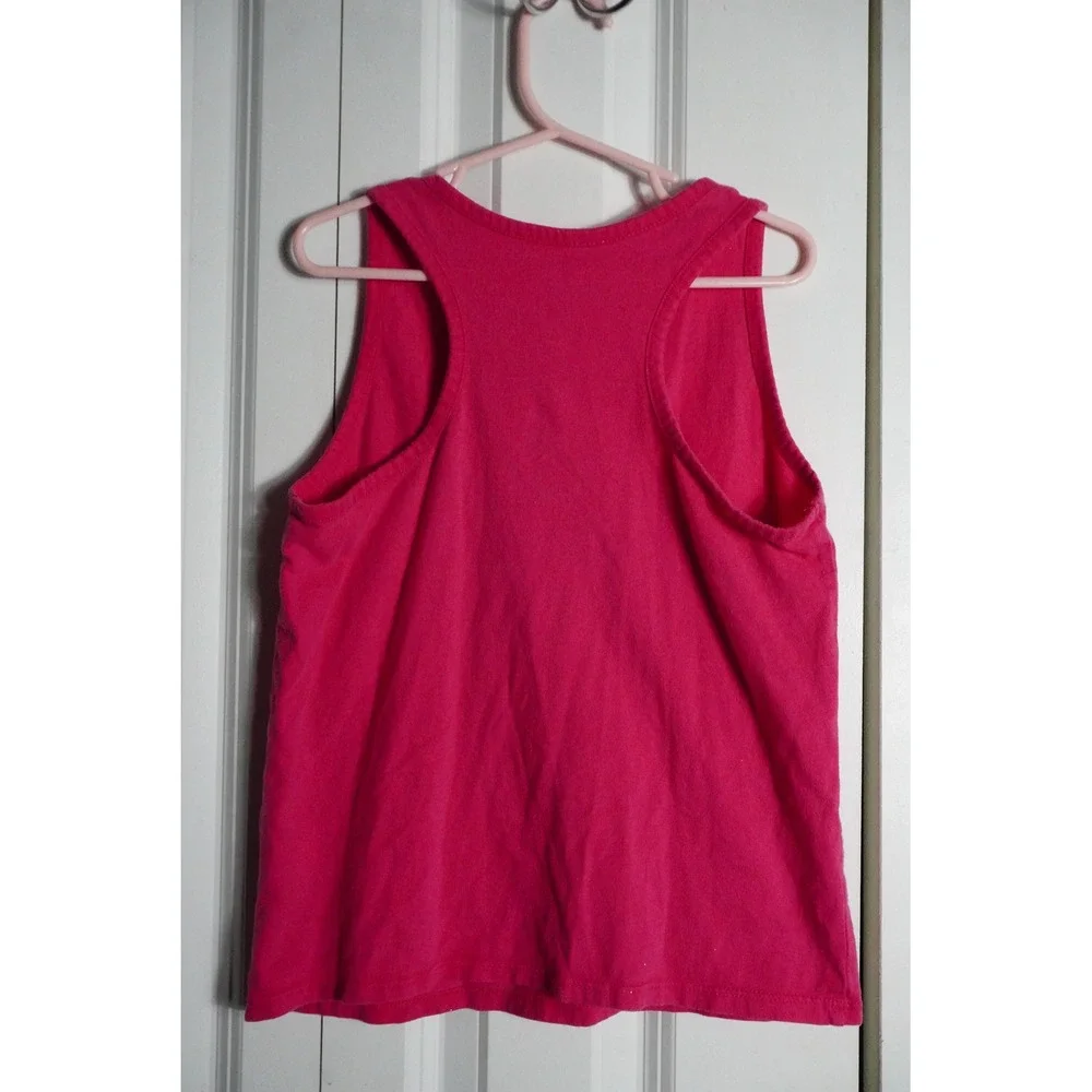 Faded Glory Tank Top Size 8 Contemporary Pink Leopard Love Dance NYC